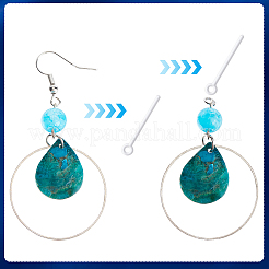 Boucles d'oreilles à tige en résine avec zircone cubique&nbsp;FIND-BBC0003-70