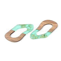 Pendentifs en résine transparente et bois de noyer&nbsp;RESI-S389-009A-B02