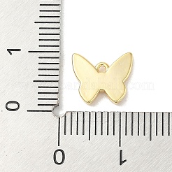 Colgantes de mariposa de concha y latón chapado en estante con resina epoxi&nbsp;KK-K380-02G-01