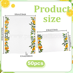 50 tarjeta de felicitación plegable de papel con estampado de limón.&nbsp;ODIS-PH0009-30