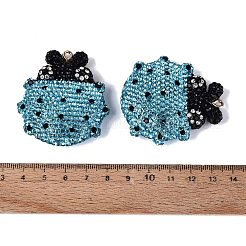 Handgefertigte große Anhänger aus Polymerclay und Strass&nbsp;FIND-Q123-01D