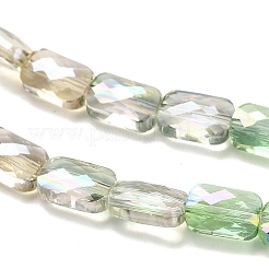 Chapelets de perles en verre électroplaqué&nbsp;EGLA-P068-01A-07