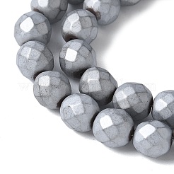 Fili di perline di ematite sintetica non magnetica elettrolitica&nbsp;G-S382-01D