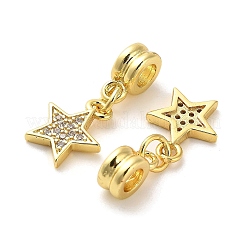 Estante de placas micro latón allanan charms de circonio cúbico&nbsp;KK-S398-05A