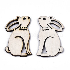 Pendentifs en bois de peuplier naturel non fini&nbsp;WOOD-N006-59