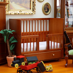 Maison de poupée miniature en bois mini petit lit&nbsp;PW-WG1EEB8-01