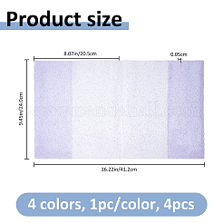 4 Stück 4 Farben Glitzer-PVC-Buchumschläge&nbsp;DIY-FH0010-80