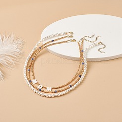Set di collane di perline malocchio di perle&nbsp;NJEW-JN04048