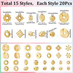 300 Stück 15 Stile tibetischen Stil Legierung Perlen Set&nbsp;FIND-SP0002-16A