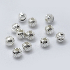925 gewellte Distanzperlen aus Sterlingsilber&nbsp;STER-K171-42S-01