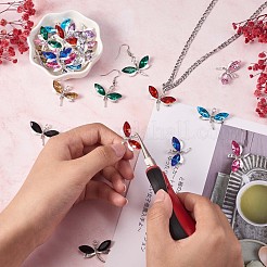 40 stücke 10 farben legierung strass charms&nbsp;JX147A