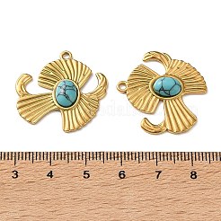 Pendentifs en turquoise synthétiques teints&nbsp;GG-G003-01G-02