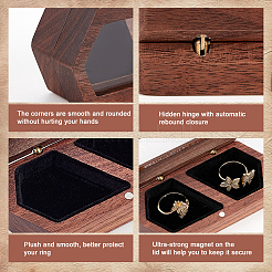 Boîtes de rangement en bois pour couples à 2 emplacement&nbsp;CON-WH0087-42C