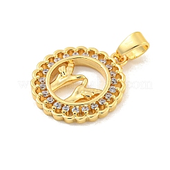 Pendentifs en laiton zircon cubique transparent&nbsp;KK-U007-01G-07