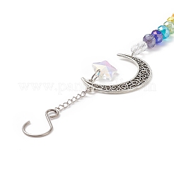 Décorations de pendentif de lune en alliage&nbsp;HJEW-JM00790