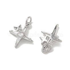 Pendentifs en laiton Shegrace pavés de zirconiums cubiques transparents&nbsp;XGRQ4G195-687P
