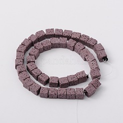 Fili di perle di roccia lavica sintetica&nbsp;G-N0104-8mm-16