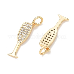 Messing klare Zirkonia Charms&nbsp;XGRQ3P578-631G