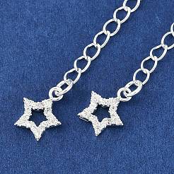 Estremità in micro pavé di zirconi cubici in ottone con catene&nbsp;KK-U043-02S