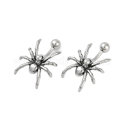 Bauchnabelringe aus chirurgischem Edelstahl „Spinne“&nbsp;EJEW-G416-09AS