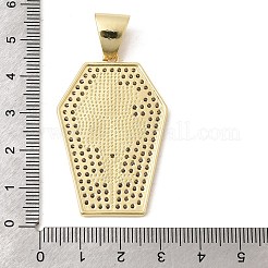 Pendenti in zirconi cubici trasparenti in micro pavè di ottone&nbsp;KK-H267-057G