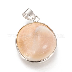 Natürliche Muschelschalenanhänger&nbsp;KK-P183-A01