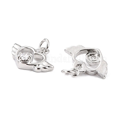 Latón micro pavimenta claro colgantes de circonio cúbico&nbsp;ZIRC-P091-16P-RS