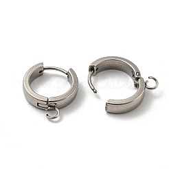 Boucles d'oreilles créoles en acier inoxydable 201 résistantes au ternissement&nbsp;STAS-A167-01T-P