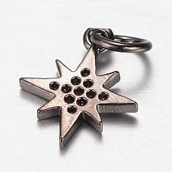 Breloques en laiton avec zircone cubique de micro pave&nbsp;ZIRC-K045-07B