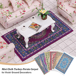 6 Stück 6 Stile Mini-Tuch Truthahn-Persien-Teppich&nbsp;DIY-OC0012-26