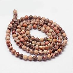 Fili di perline di diaspro naturale ondulato&nbsp;G-N0185-02-3mm