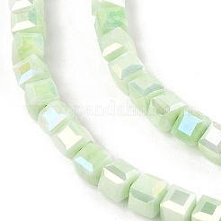 Chapelets de perles en verre opaque électrolytique&nbsp;EGLA-U004-02E