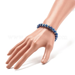 Natürliches Mashan-Jade-Stretcharmband mit runden Perlen&nbsp;BJEW-JB07970-01