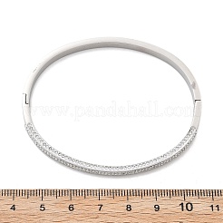 Brazaletes de rhinestone de acero inoxidable 304 para mujer&nbsp;BJEW-Z092-12P