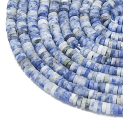 Natürliche blaue Fleck Jaspis Perlen Stränge&nbsp;G-P575-B34-4x1mm