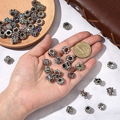 50 stücke 10 arten antike silber überzogene metall legierung strass europäischen perlen&nbsp;ALRI-YW0001-29