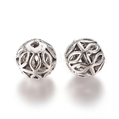 Hohl tibetischen Stil Legierungskorne&nbsp;TIBEB-L004-047AS