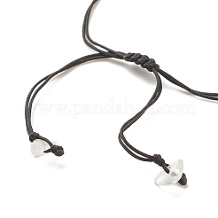 Braccialetto di perline intrecciate con chip opalite&nbsp;BJEW-JB08019-02