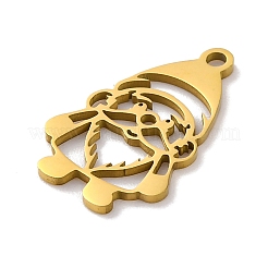 Pendentifs de Noël en acier inoxydable 201&nbsp;LS-STAS-Q015-07G