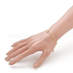 Braccialetti a catena marciapiede in ottone intrecciato&nbsp;BJEW-JB05499
