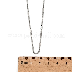 Collares de cadena de eslabones de acero inoxidable 304 de 2 mm para mujeres y hombres.&nbsp;NJEW-F351-04P