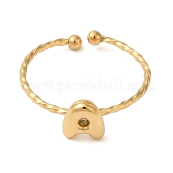 Anillos de puño abiertos de acero inoxidable 304&nbsp;RJEW-K261-02G-A