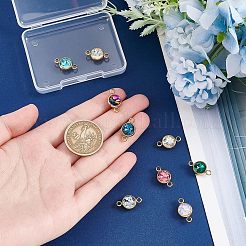 9 pz 9 colori k9 charms connettore in vetro&nbsp;GLAA-UN0001-09