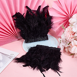 Adornos de plumas de gallo para puños de ropa&nbsp;AJEW-WH0696-197A