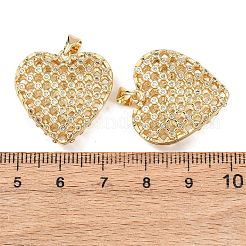 Pendenti in zirconi cubici trasparenti in micro pavè di ottone&nbsp;KK-B184-01G-02