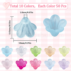 500 tapa de cuentas acrílicas de 10 colores.&nbsp;TACR-SP0001-08
