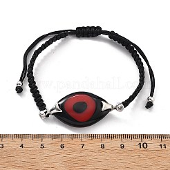 Braccialetti acrilici con maglie anti-malocchio&nbsp;BJEW-U027-01P