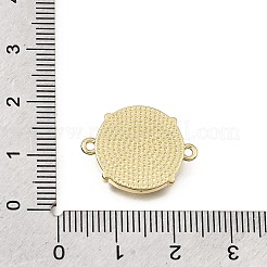 Breloques connecteurs en laiton serties de micro-pavés de zirconiums cubiques transparents sur le thème de la Vierge Marie&nbsp;CU-CBAF50C-05B-G02