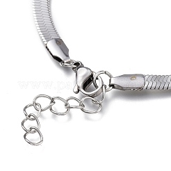 Anlaufgeschützte Unisex-Armbänder aus 304er Edelstahl mit Fischgrätenmuster&nbsp;X-BJEW-O177-01A-P