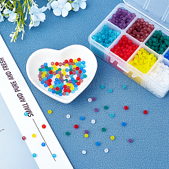 6/0 transparente Farben Regenbogen & opake Farben Regenbogen & gefrostete Farben Glasperlen&nbsp;SEED-FH0001-02A